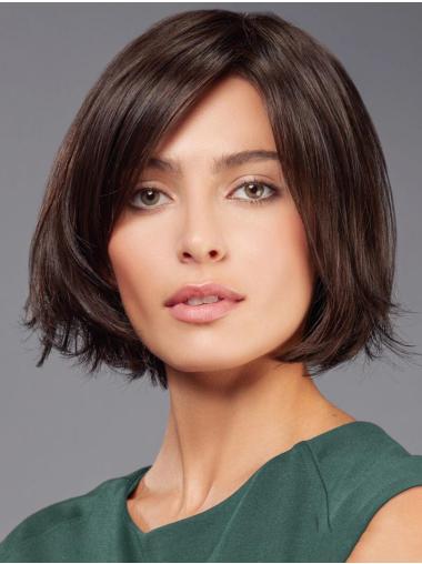 Straight Short Brown 10" Monofilament Synthetic Hot Sell Bob Wigs
