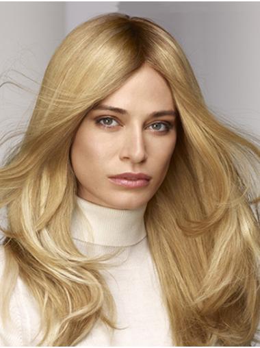 16" Monofilament Synthetic Blonde Straight Designed Long Wigs
