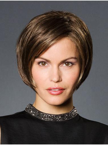 10" Brown Synthetic Bobs Straight Short Wigs For Sale