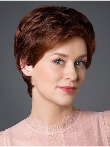 6" Auburn Synthetic Layered Straight New Style Short Wigs