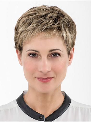 4" Ombre/2 Tone Synthetic Boycuts Straight Best Short Wigs