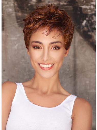 Cropped Straight 100% Hand-tied Boycuts Synthetic Wig