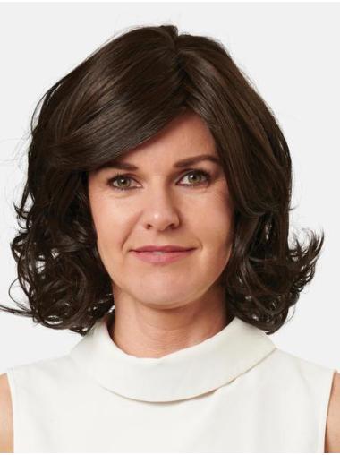 Shoulder Length Straight Synthetic Brown Bobs Amazing Medium Wigs