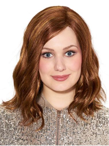 Shoulder Length Capless Synthetic 14" Without Bangs Medium Wigs