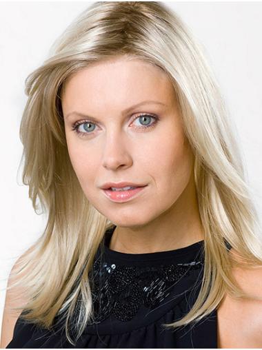 Shoulder Length Monofilament Synthetic 14" Without Bangs Women Wig Medium