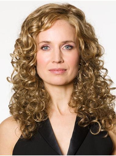 Monofilament Curly Blonde 16" Good Quality Synthetic Wigs