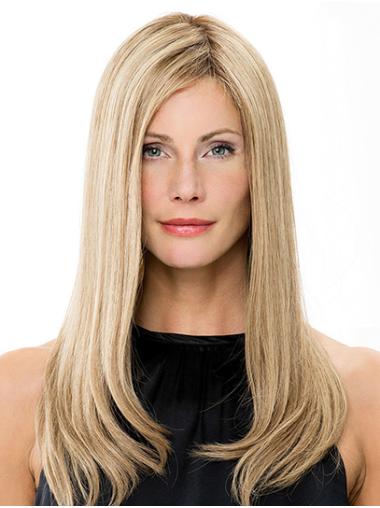 16" Monofilament Straight Synthetic Without Bangs Ladies Wigs