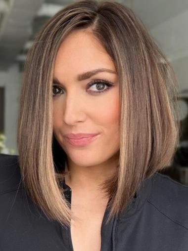 Medium Hair Wigs 12" Straight Synthetic Ombre/2 tone Wigs