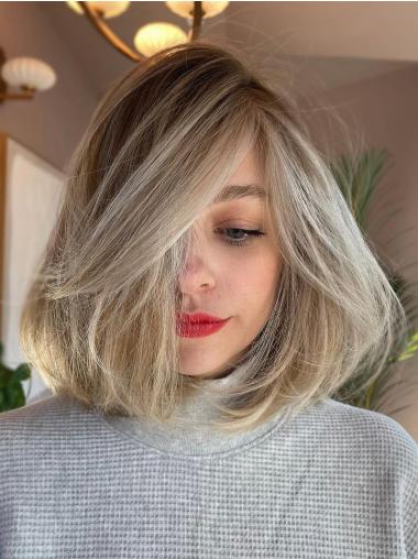 Medium Length Lace Front Wigs 10" Chin Length Straight Wigs