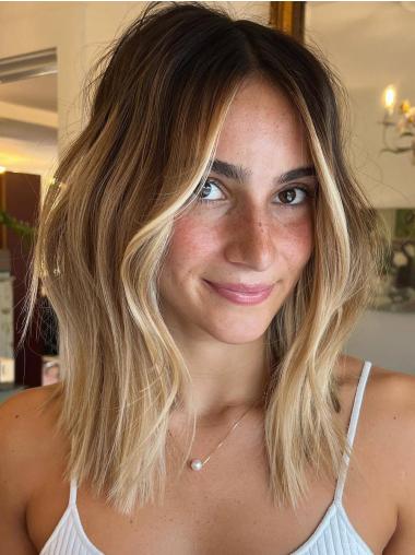 Medium Hair Wigs 14" Wavy Synthetic Ombre/2 tone Wigs