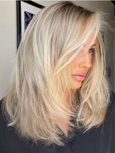 Medium Length Lace Front Wigs 14" Shoulder Length Straight Wigs