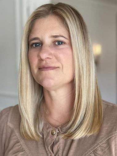 Medium Wigs For Women Monofilament Synthetic 14" Blonde Wigs