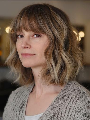 Medium Lace Front Wigs Synthetic Layered 12" Wigs