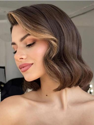 Wavy Wigs Medium Length Monofilament Synthetic 12" Ombre/2 tone Wigs