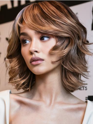 Wigs Medium Length Monofilament 12" Wavy Synthetic Wigs