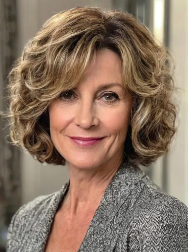 Medium Haired Wigs Wavy 10" Chin Length Bobs Wigs