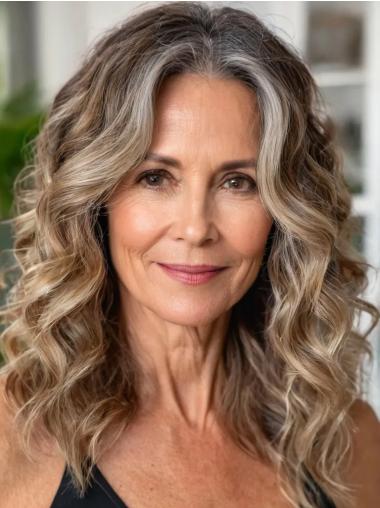 Medium Human Hair Wigs Lace Front Layered 14" Wavy Wigs