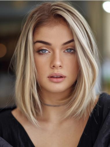 Medium Length Hair Wigs Straight 12" Chin Length Bobs Wigs