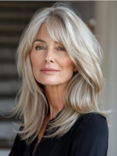 Medium Blonde Wigs Lace Front Layered 14" Straight Wigs