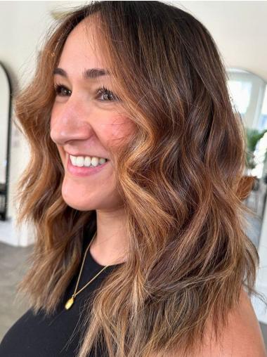 Medium Length Wig Styles Lace Front Layered 14" Wavy Wigs