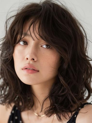 Medium Blonde Wig Monofilament 12" Wavy Synthetic Wigs