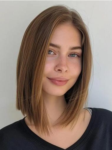 Mid Length Wigs Straight 12" Chin Length Bobs Wigs