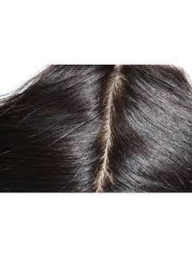 Durableremy Human Hair Straight 22 Inches Black Lace Closures