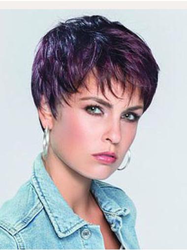 Purple Straight Synthetic 6" New Short Hair