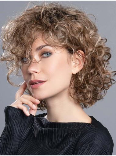 Brown Curly Synthetic 12" Convenient Medium Wigs