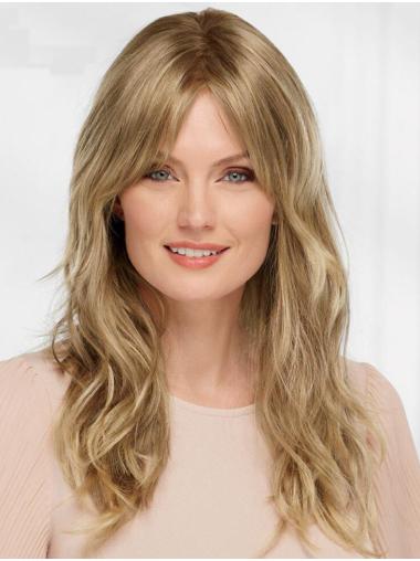 Cheapest Without Bangs Monofilament Wavy Blonde Long Hair Wig