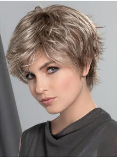 Beautiful Boycuts Monofilament Wavy Blonde Synthetic Wig