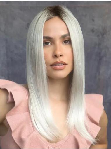 Cheapest Lace Front Straight Cheap Grey Wigs