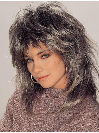 Shoulder Length Monofilament 16 Inches Cheap Synthetic Wigs