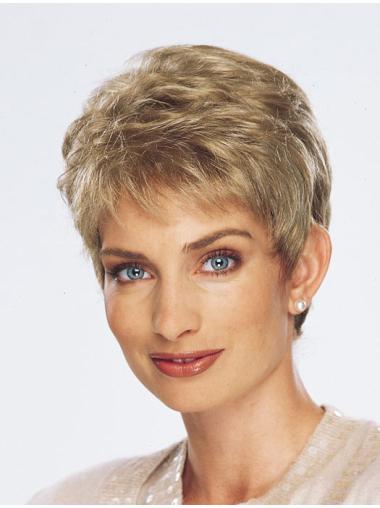 Cropped Monofilament 5 Inches Sleek Synthetic Wigs