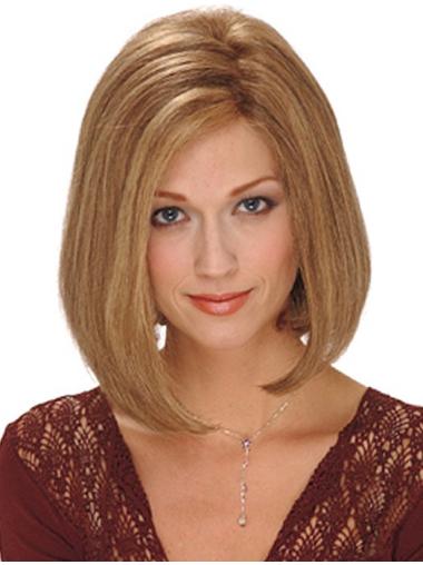 Chin Length Monofilament 12 Inches Fashionable Synthetic Wigs