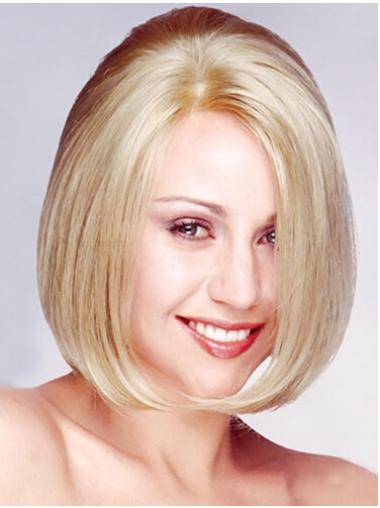 Blonde Synthetic 11 Inches Online Monofilament Bob Wigs