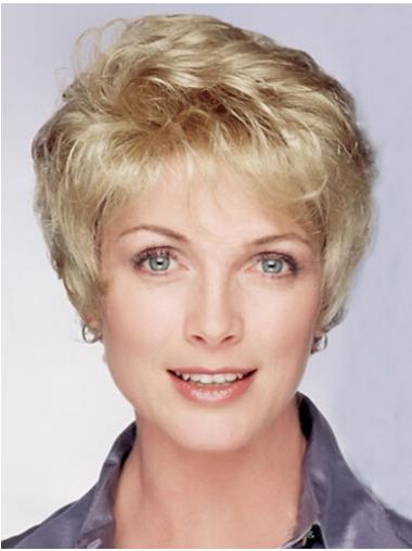 Blonde Synthetic 8 Inches Comfortable Monofilament Short Wigs