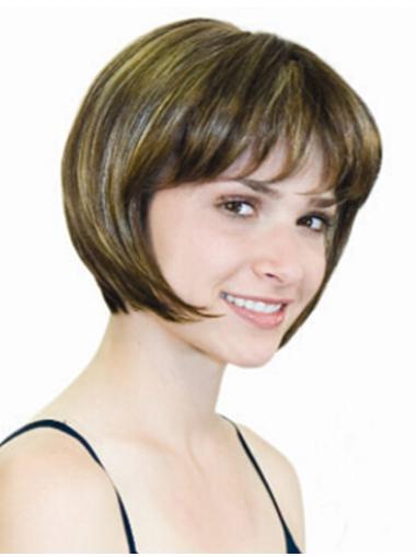 Chin Length Synthetic Great Blond Monofilament Wig