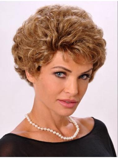 Blonde Synthetic Natural Short Monofilament Wigs
