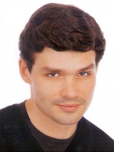 Remy Human Hair 4 Inches Discount Monofilament Men Wigs Toupees