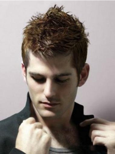 Straight Fashion Real Hair Men Wig