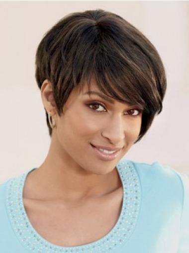 Fashionable Capless Straight Layered Very Short Synthetic Wigs