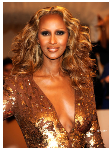 Lace Front Blonde Heat Friendly Synthetic Celebrity Wigs Iman Wigs