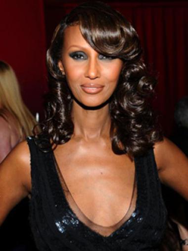 Remy Human Hair 14" Shoulder Length Lace Front Convenient Iman Wigs