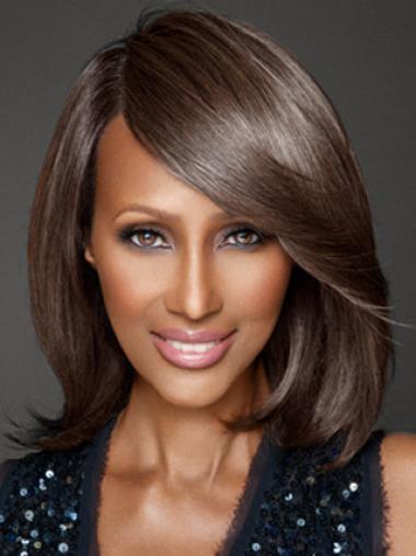 Remy Human Hair 12" Shoulder Length Lace Front Gorgeous Iman Wigs