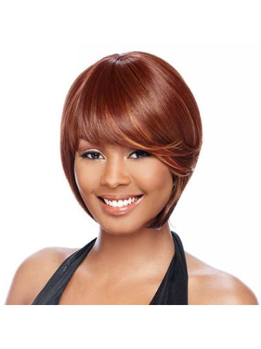 Straight Capless Bobs Auburn Good Synthetic Wigs