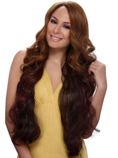 Auburn Ideal Wavy Kanekalon Wigs Heat Resistant