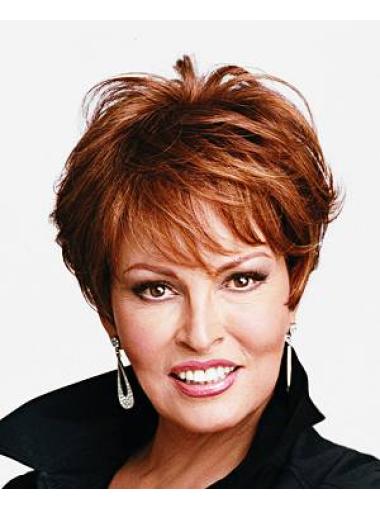 Straight Short Synthetic Designed Monofilament Part Wigs