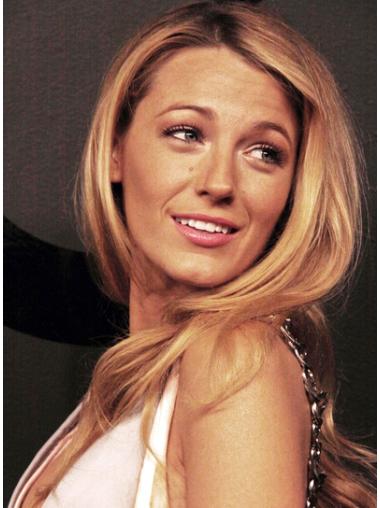 Blonde Wavy 22 Inches No-Fuss Blake Lively Synthetic Long Wigs