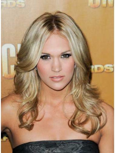 Capless Long Blonde Wavy Wig Synthetic Best Carrie Underwood